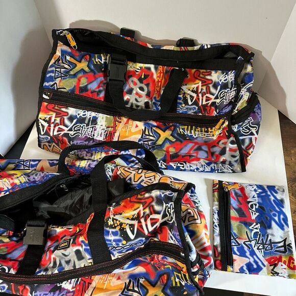 LUCAS graffiti Travel Duffle bags and small bag Set of 3 - Picture 2 of 16